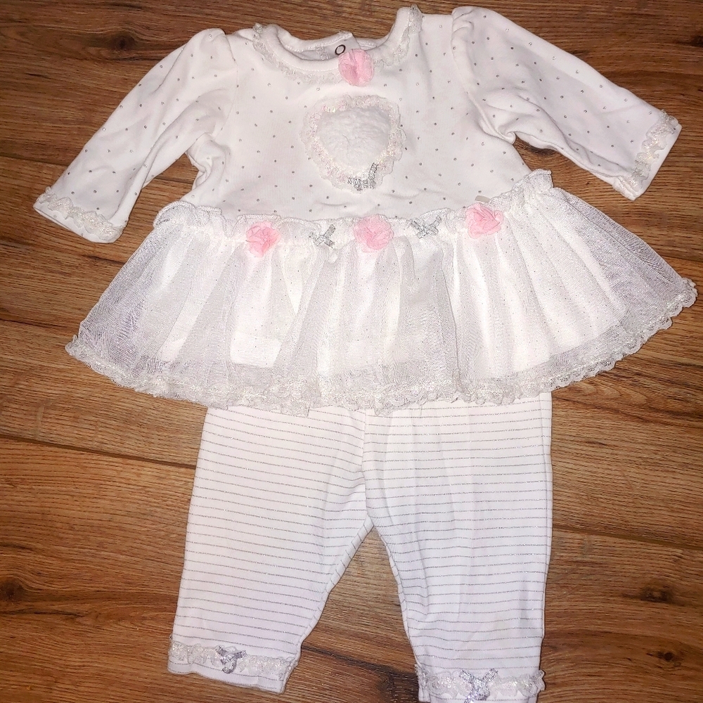 💐Little Me 2 piece set. 0-3 months adorable